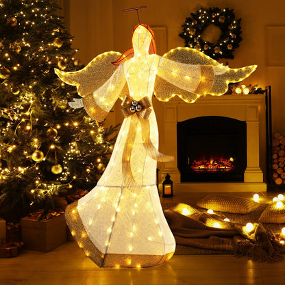 5.2ft Christmas Pre-Lit Angel with halo wings and 180 warm white LED lights DirectDeals Holiday Ornaments on Tampa Home & Garden Store
