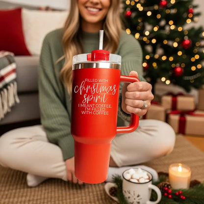 Christmas Spirit Coffee Mug 40oz Insulated