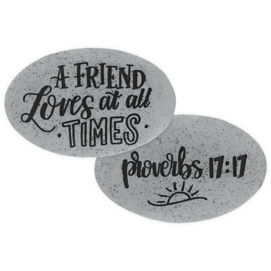 Proverb Stone - A Friend Loves at all Times - Tampa Home & Garden Store