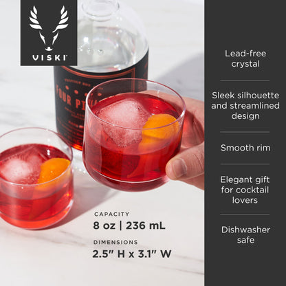 Raye Crystal Negroni Cocktail Glasses Set of 2