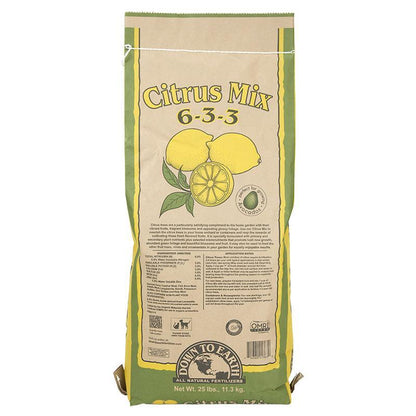 Fertilizante cítrico 6-3-3 (bolsa de 25 lb)