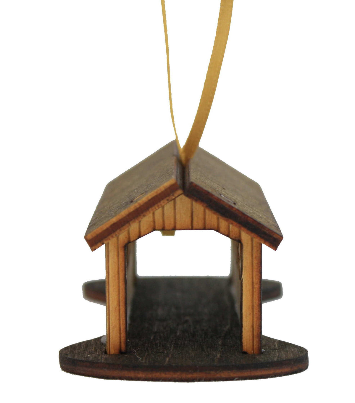 Wooden 3D Vermont Covered Bridge Ornament with hanging cord by The Country Christmas Loft on Tampa Home & Garden Store