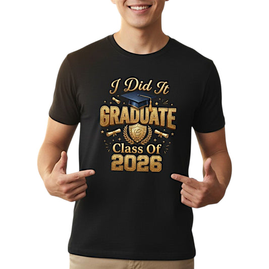 Class of 2026 Graduate Graphic T Shirt for Men