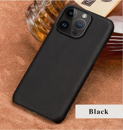 Black leather back cover case for iPhone with slim profile on Tampa Home & Garden Store