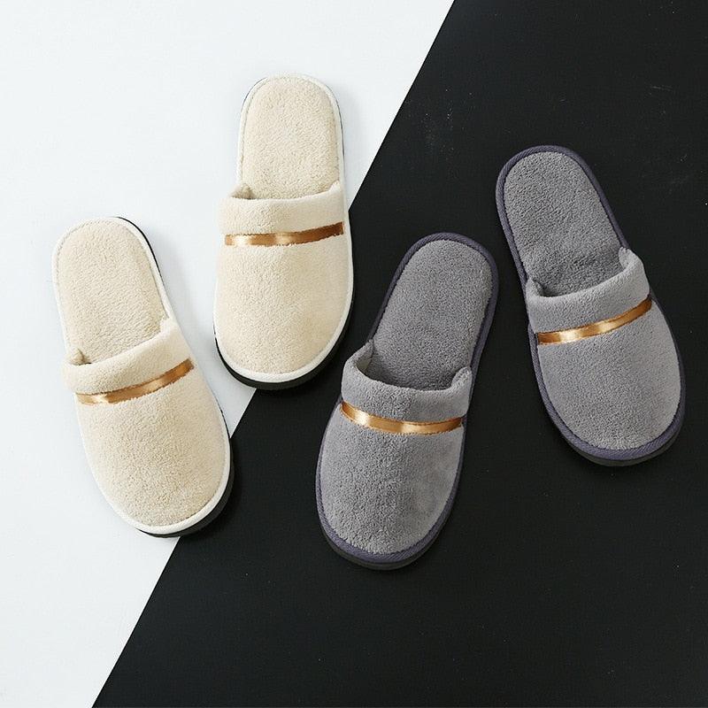 Stevvex slippers beige gray, 2 pairs, slip-on indoor outdoor with copper band anti-slip sole on Tampa Home & Garden Store