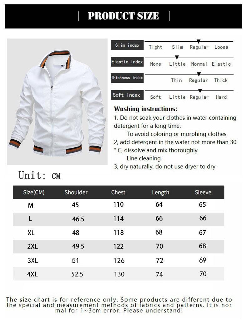 Stevvex white windbreaker jacket with orange-black striped cuffs and collar on Tampa Home & Garden Store