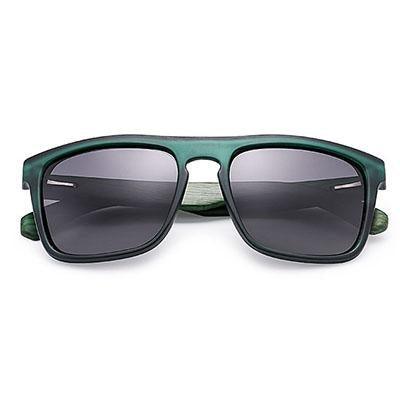 Stevvex rectangle sunglasses teal-green frame with polarized gray lenses on Tampa Home & Garden Store