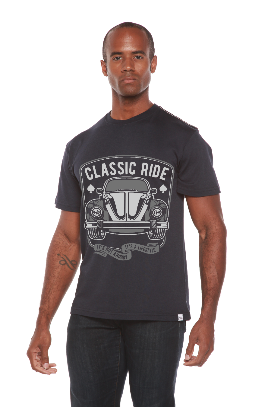 Men's black Classic Ride graphic T-shirt in bamboo viscose/organic cotton by Spun Bamboo on Tampa Home & Garden Store