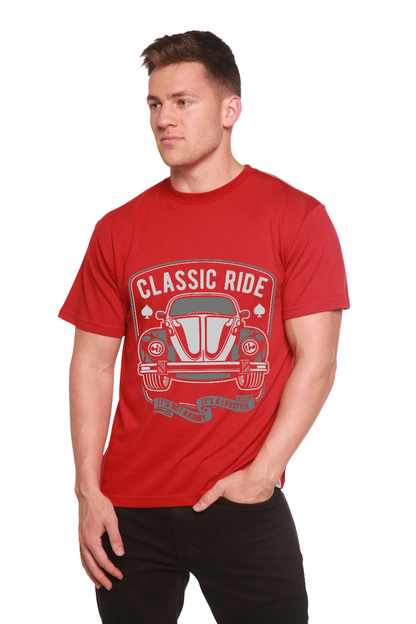 Classic Ride men's bamboo viscose/organic cotton short sleeve graphic tee, red on Tampa Home & Garden Store