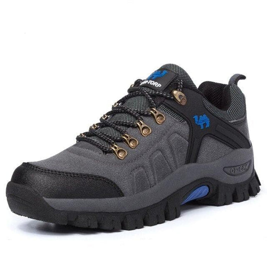 Stevvex ST85SH2204BOD men's hiking boots gray/black mid-high lace-up rugged anti-slip sole on Tampa Home & Garden Store