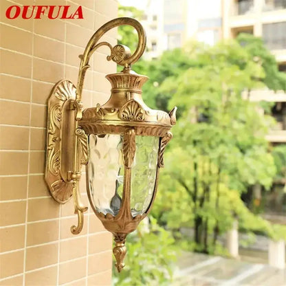 Classical bronze LED outdoor wall lantern with textured glass panels Decorbites on Tampa Home & Garden Store