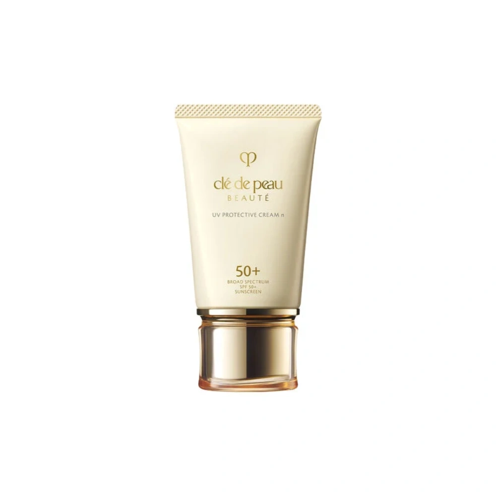 Cle de Peau Beaute UV Protective Cream SPF 50+ facial sunscreen tube with gold cap on Tampa Home & Garden Store
