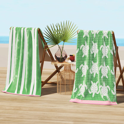 Velour Cotton Beach Towels and Maui Two Pack