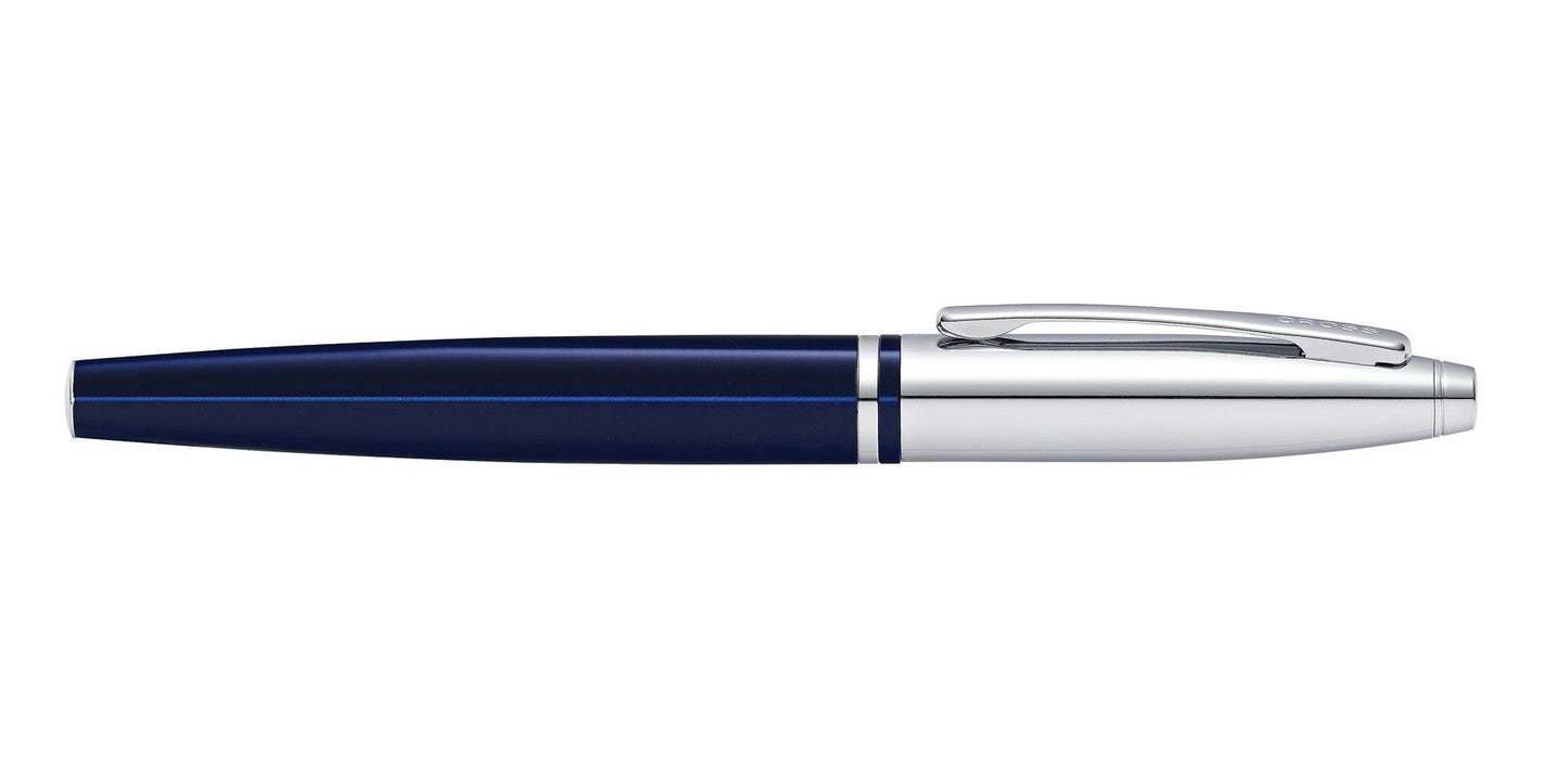 Calais™ Chrome & Blue Lacquer Stainless Steel Medium Nib Fountain Pen by A.T. Cross on Tampa Home & Garden Store