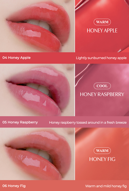 CLIO Crystal Glam Balm lip balm set in 4 colors Honey Apple, Honey Raspberry by Seoulia on Tampa Home & Garden Store