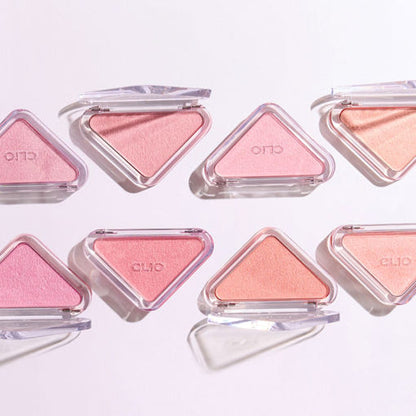 CLIO Essential Blush Tap 3g face blush set: 8 triangular pink/peach compacts on Tampa Home & Garden Store