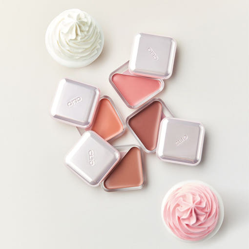 CLIO Essential Lipcheek Tap Blur lip & cheek quad with pastel shades lilac tins Seoulia on Tampa Home & Garden Store