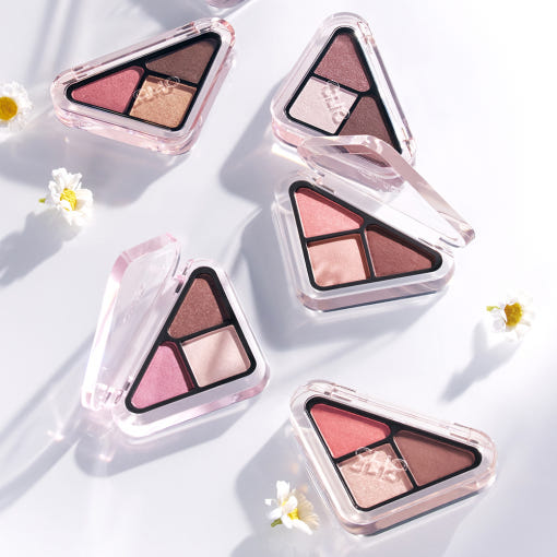 EYESHADOW CLIO Essential Shadow Tap 1.5g Seoulia — 5 triangular palettes in pink tones on Tampa Home & Garden Store