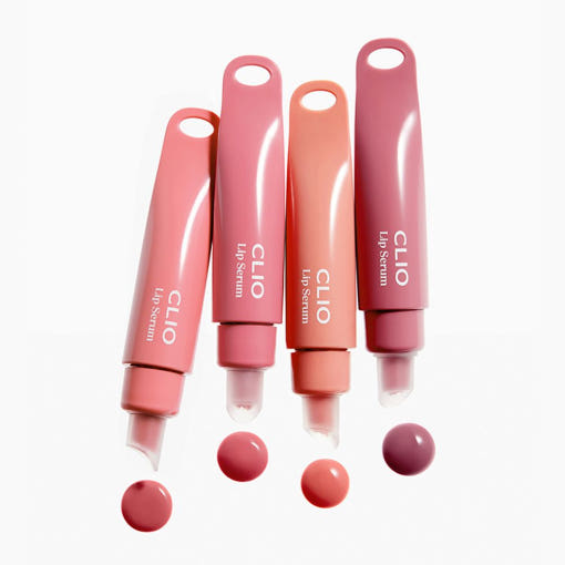 CLIO Glaze Lip Serum Keyring Set 8g in 4 colors pink rosy pink peach mauve by Seoulia on Tampa Home & Garden Store