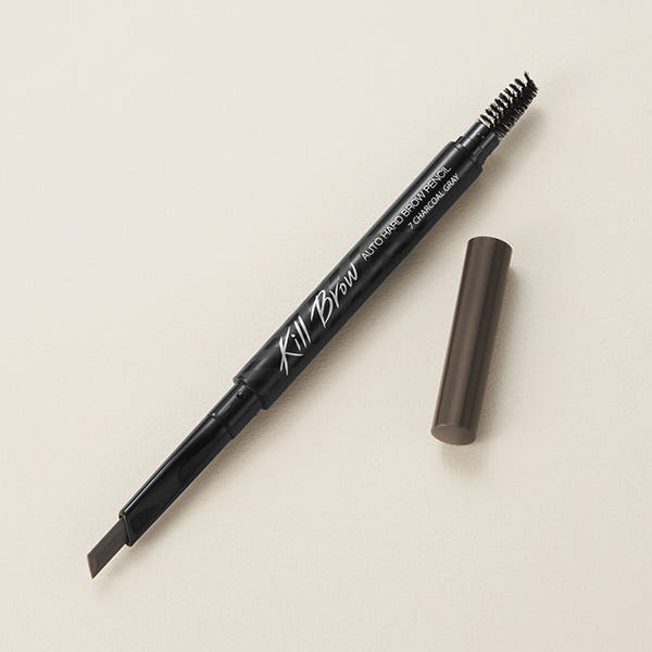 Seoulia CLIO Kill Brow Auto Hard Brow Pencil dual-ended black brow pencil with spoolie on Tampa Home & Garden Store