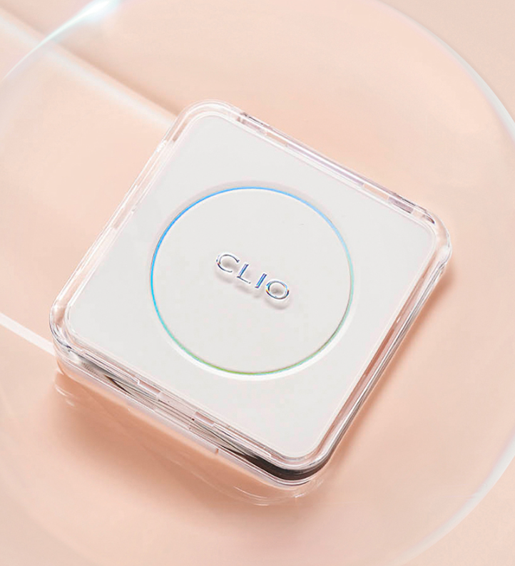 CLIO Kill Cover Founwear Cushion compact white square case with CLIO logo on Tampa Home & Garden Store