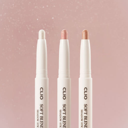 CLIO Soft Blending Shadow Stick trio in white-silver, pink, peach shades 1.4g Seoulia on Tampa Home & Garden Store