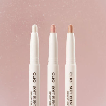 CLIO Soft Blending Shadow Stick trio in white-silver, pink, peach shades 1.4g Seoulia on Tampa Home & Garden Store