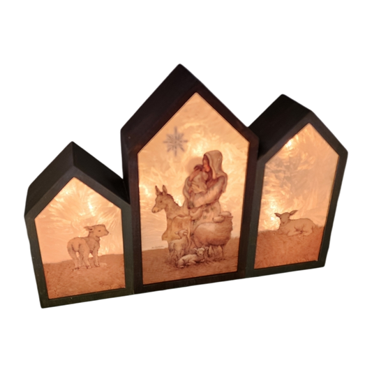 Lampe à panneau Vierge à l'Enfant - Naturel