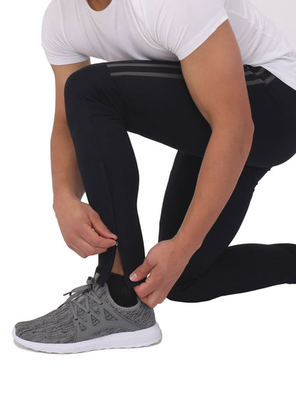 Ultimate Flex Jogger Sweatpants, men's black joggers with striped waistband SCR Sportswear on Tampa Home & Garden Store