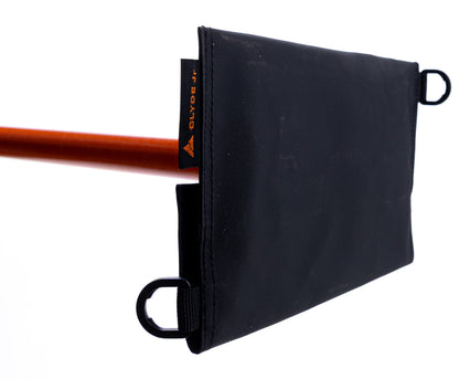 Clyde Jr Cover black fabric tool cover with orange tag and D-ring by Backslope Tools on Tampa Home & Garden Store