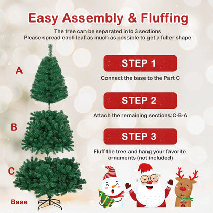 Artificial PVC Christmas Tree with Metal Stand