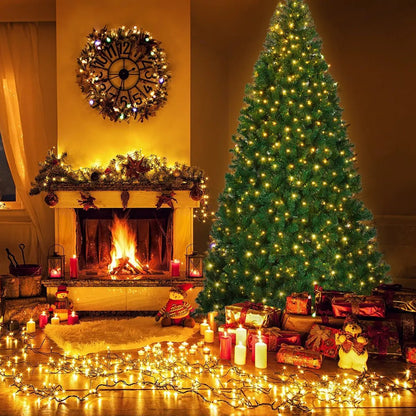 9 ft PVC artificial Christmas tree DirectDeals, pre-lit with 700 warm white LEDs, in green on Tampa Home & Garden Store
