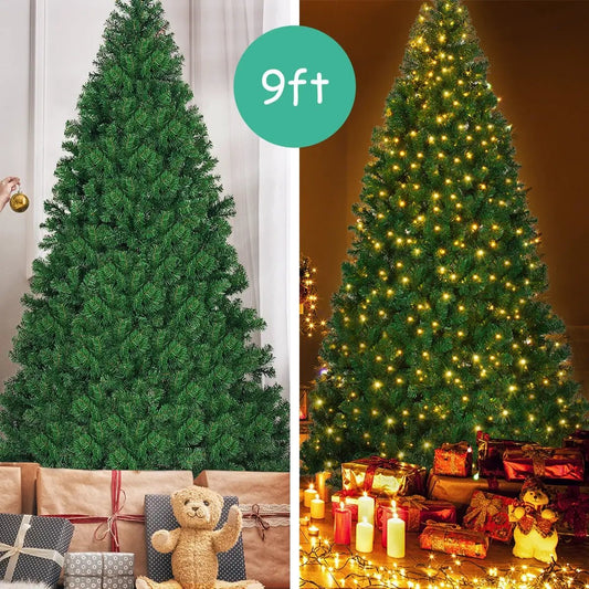 9 ft PVC artificial Christmas tree by DirectDeals, with 700 LED lights, pre-lit green evergreen on Tampa Home & Garden Store