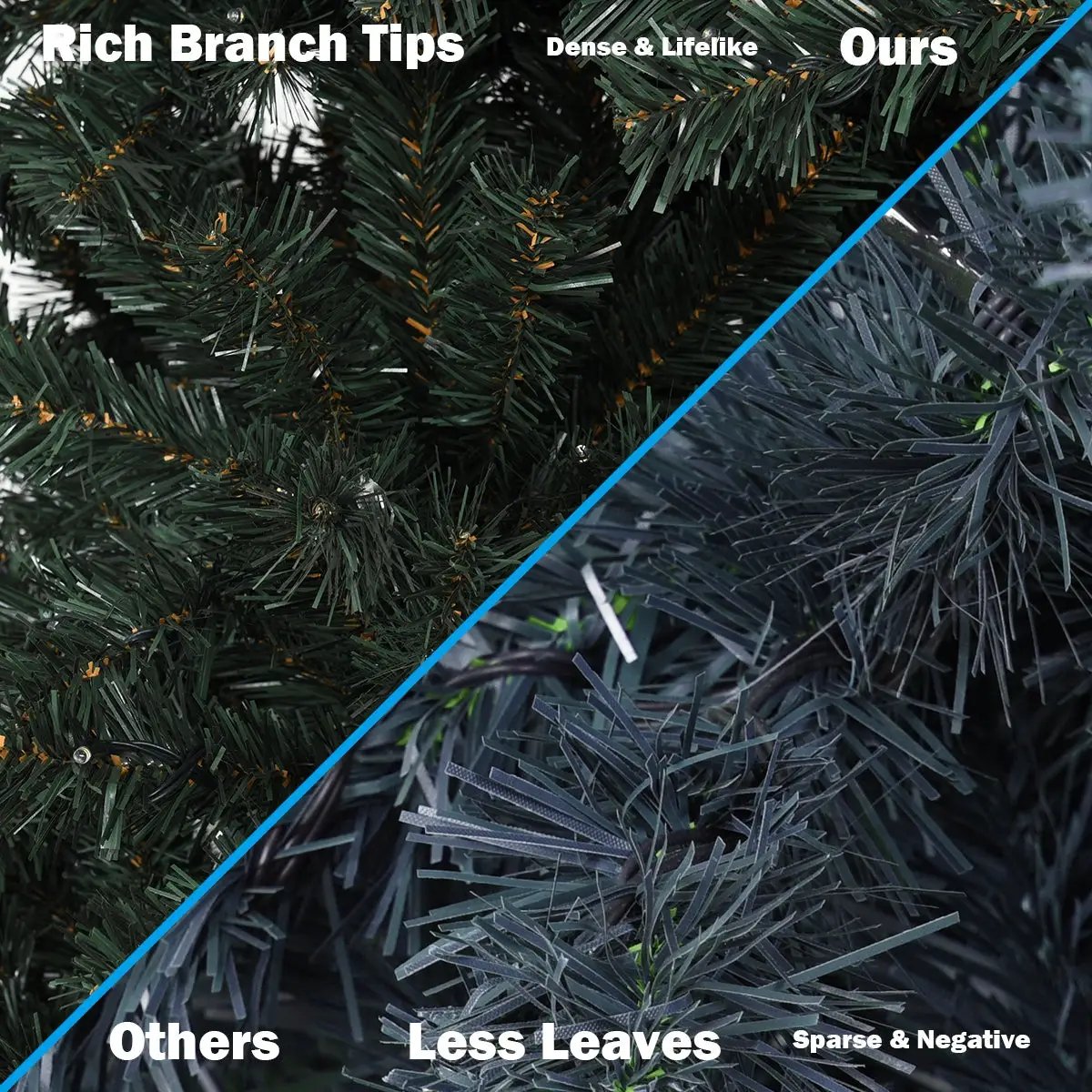 4.5 ft DirectDeals PVC artificial hinged Christmas tree green needles on Tampa Home & Garden Store