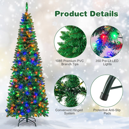 Artificial National Foot Kingswood Fir Pencil Christmas Tree DirectDeals, 1085 tips, 350 LEDs on Tampa Home & Garden Store