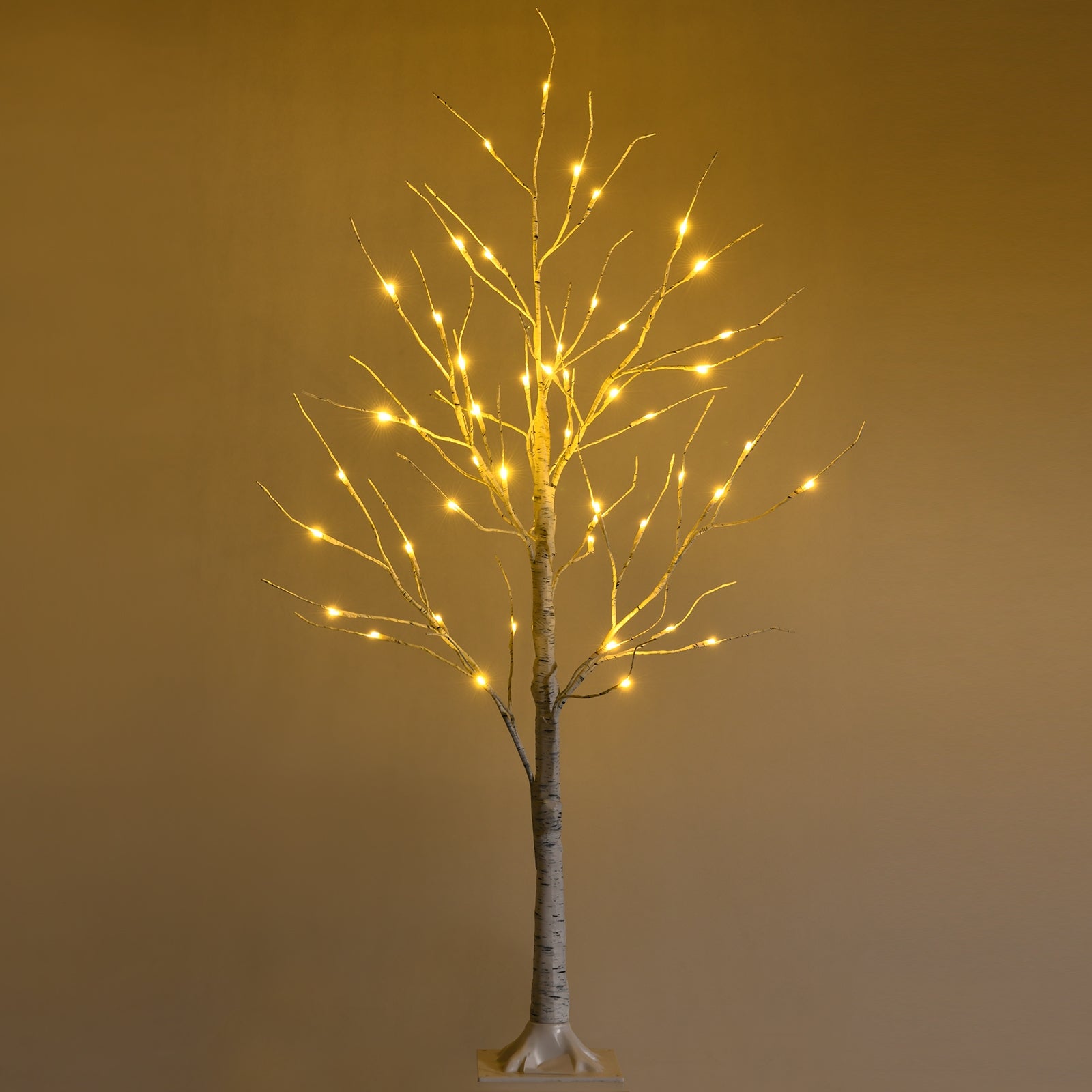 Pre-lit white birch twig tree by DirectDeals with warm LED lights on stand on Tampa Home & Garden Store