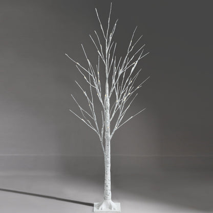 DirectDeals pre-lit white twig birch artificial tree with LED lights on a square base on Tampa Home & Garden Store