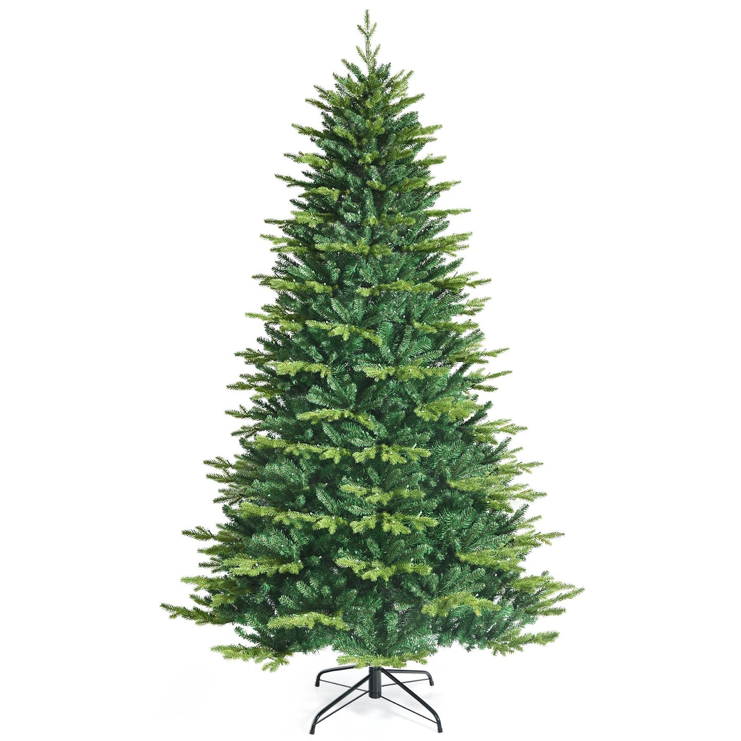 Árbol de Navidad artificial preiluminado con bisagras y luces LED controladas por aplicación - 2,1 m