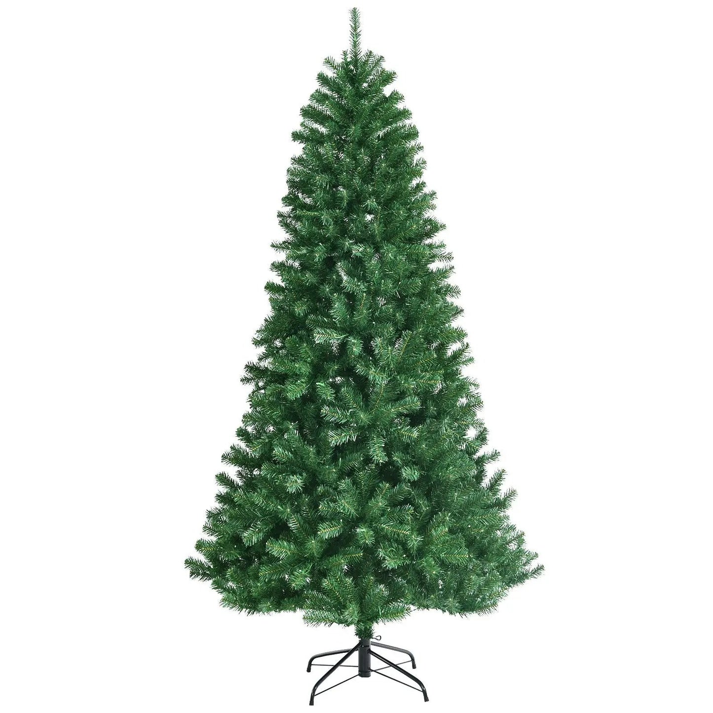 Artificial hinged Christmas tree, green, remote-controlled color-changing LEDs, DirectDeals on Tampa Home & Garden Store