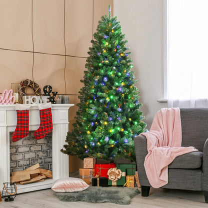DirectDeals hinged Christmas tree with remote color-changing LED lights green multicolor glow on Tampa Home & Garden Store