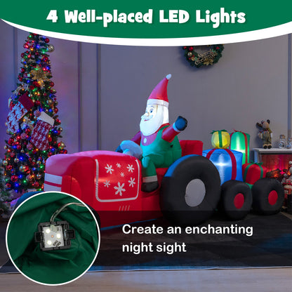 9 Feet Long DirectDeals Santa inflatable with gifts in a red sleigh, LED lawn ornament on Tampa Home & Garden Store