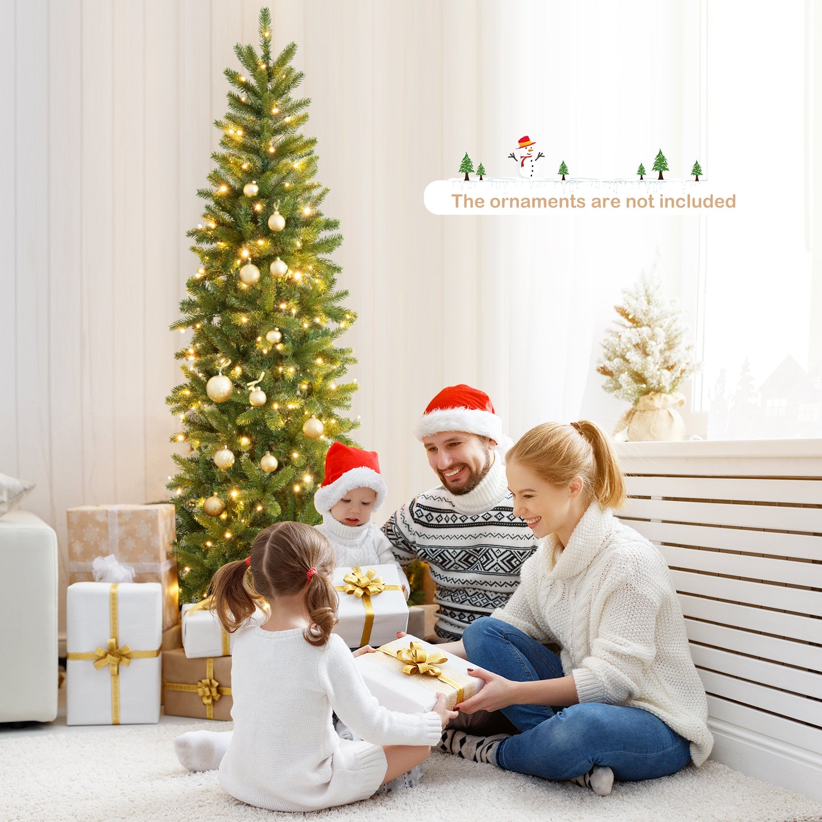 7.5 ft pre-lit artificial Christmas tree DirectDeals with warm white and multicolor LEDs on Tampa Home & Garden Store
