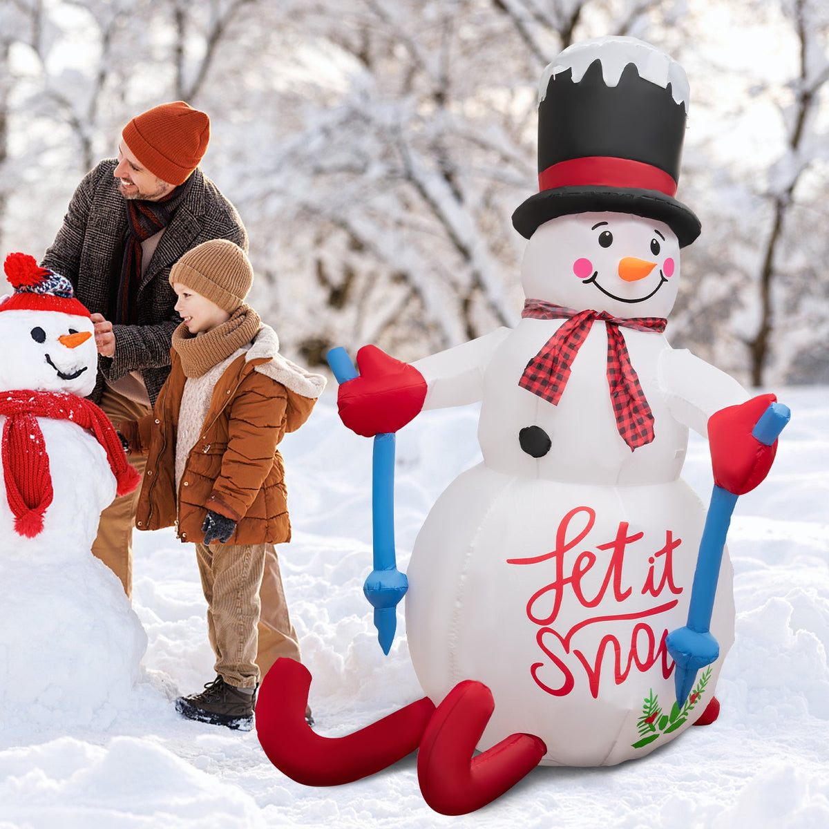 DirectDeals Christmas LED inflatable snowman with built-in sandbag outdoor decoration on Tampa Home & Garden Store
