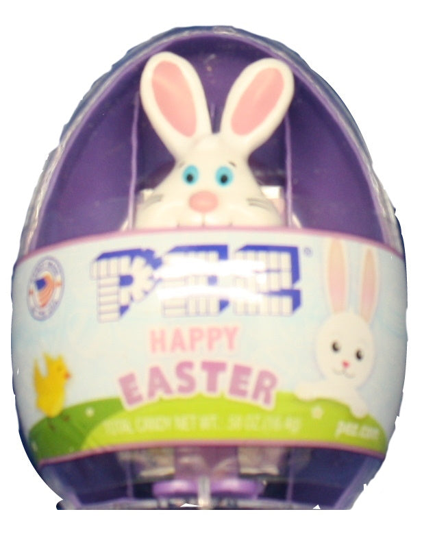 Distributeur de bonbons Pez en forme d'œuf de Pâques - Lapin blanc