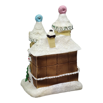 Maison en pain d'épice lumineuse en résine - Biscuits