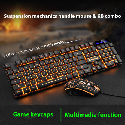 FLIPSTYLEZLLC KM320 keyboard and mouse set, black with orange backlit gaming keys on Tampa Home & Garden Store