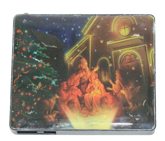 Aimant de Noël LED - Crèche près de l'église