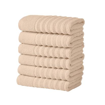 Luxury Combed Cotton and Ribbed Bath Towels