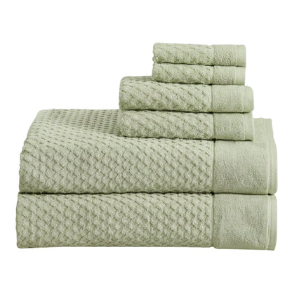 Cotton Diamond Waffle Weave Bath Towel Set