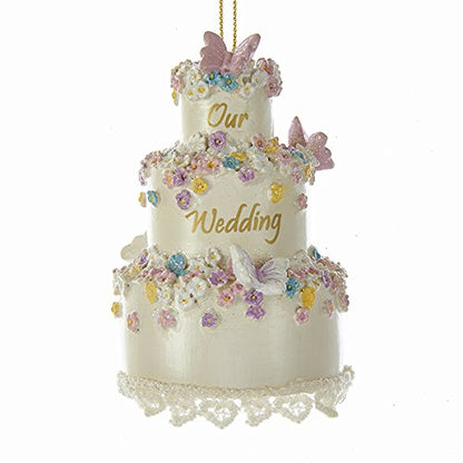 Adorno de pastel de bodas de resina de 3 pulgadas